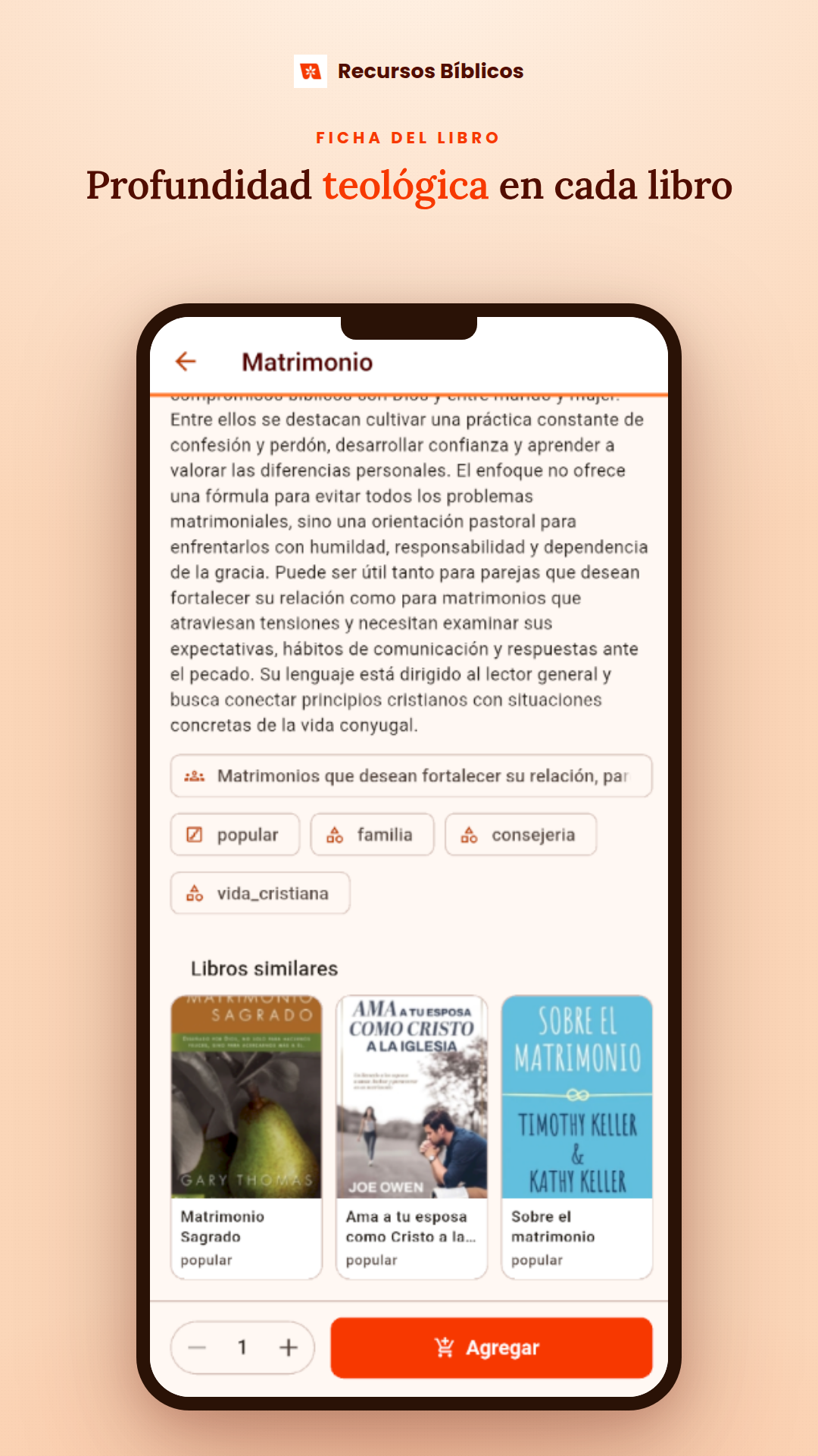 Ficha del libro con profundidad teológica y libros similares